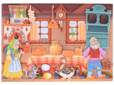 Курочка ряба с игровым полем (фетр)