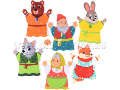 Театр на руку "Колобок" фетр (7 деталей)