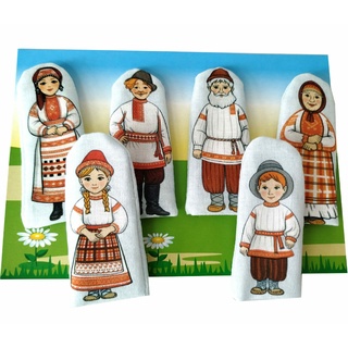 Набор пальчиковых кукол "Семья удмуртская" (6 шт.)