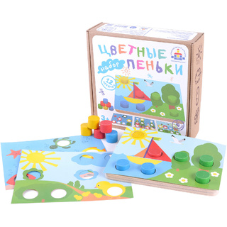 Набор деревянный "Цветные пеньки" (остатки)